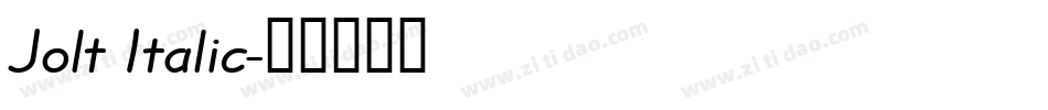 Jolt Italic字体转换